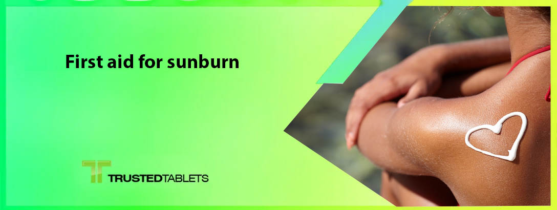 First aid for sunburn