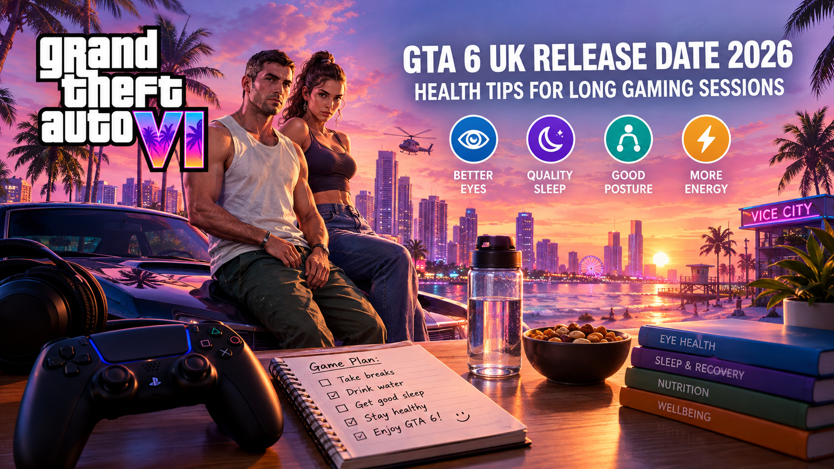 GTA 6 UK Release Date 2026 | Health Tips for Long Gaming Sessions